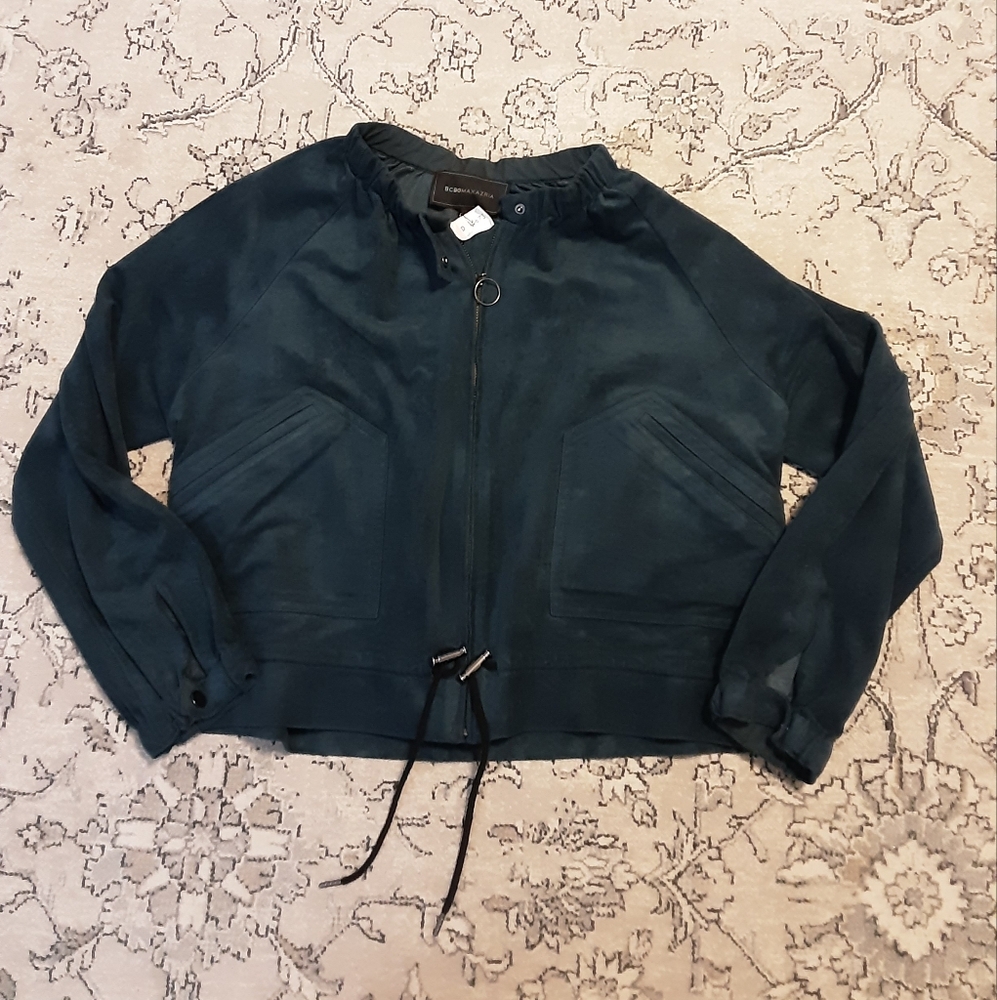 BCBGMaxAzria Suede Bomber Jacket